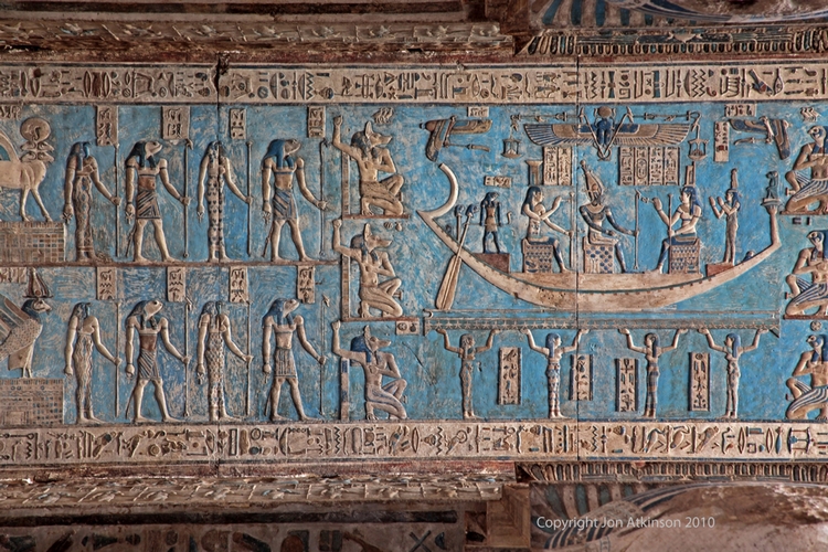 Ceiling, Hypostyle Hall, Temple of Hathor